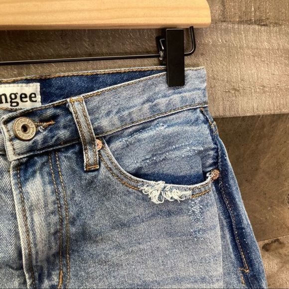 Umgee Distressed Denim Mini Skirt - Picture 7 of 10